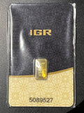 Istanbul Gold Refinery (IGR) 0.5 Gram .9999 Fine Gold Bar (Assayed in CertiCard)