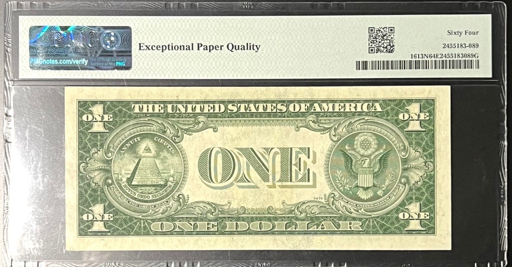 1935D $1 Silver Certificate – PMG 64 Choice Uncirculated (EPQ)