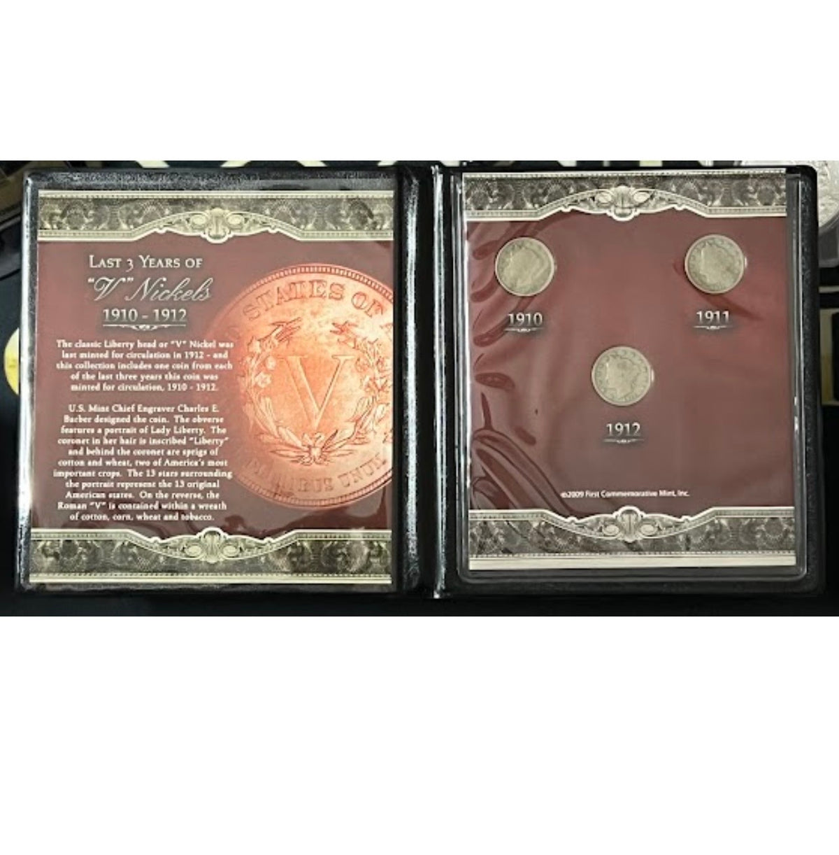 "Last 3 Years of 'V' Nickels" 3-Coin Collector Set (1910–1912)