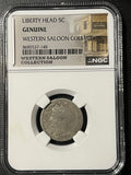 Liberty Head Nickel – NGC Genuine ("Western Saloon Collection" Label)