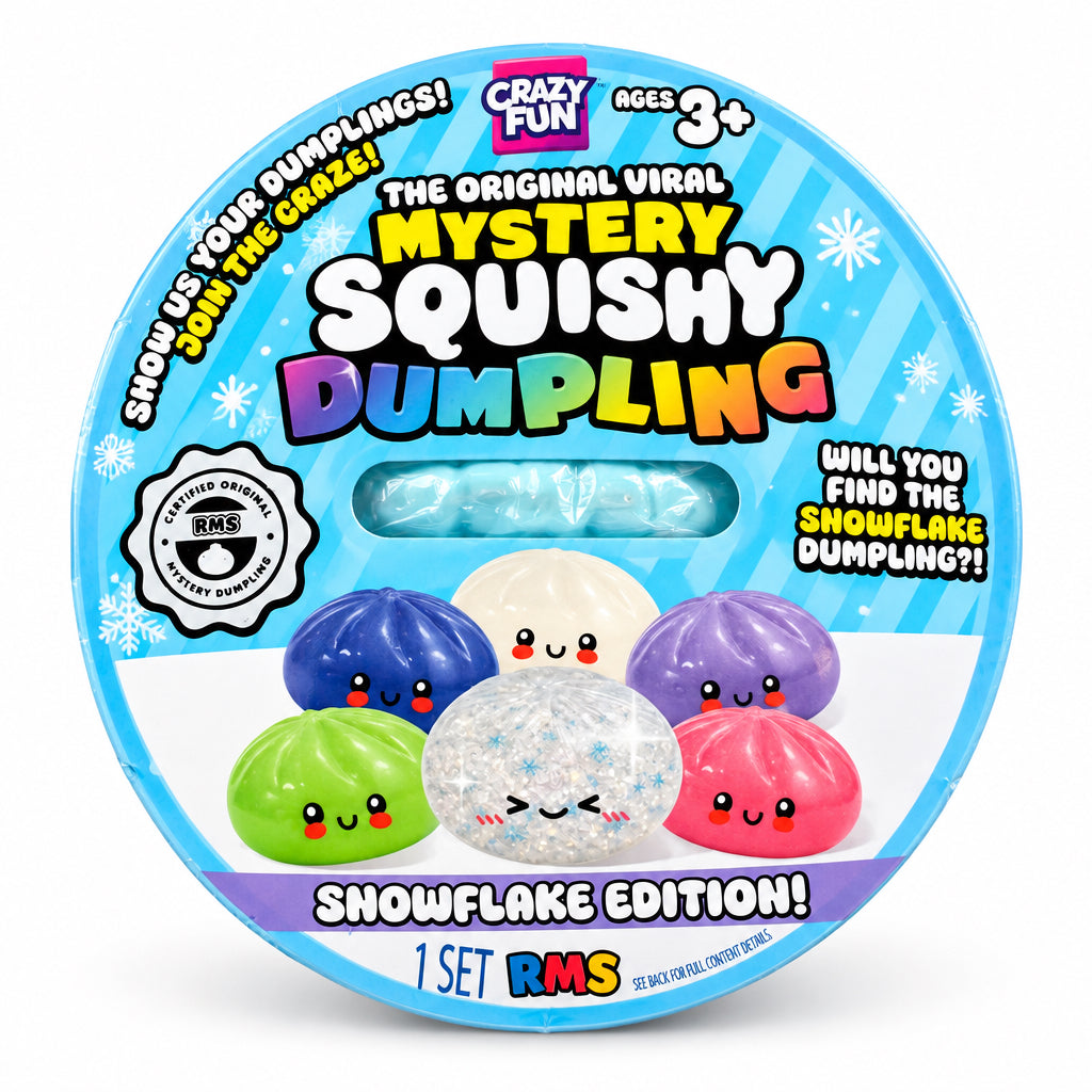 Crazy Fun The Original Viral Mystery Squishy Dumpling – Snowflake Edition