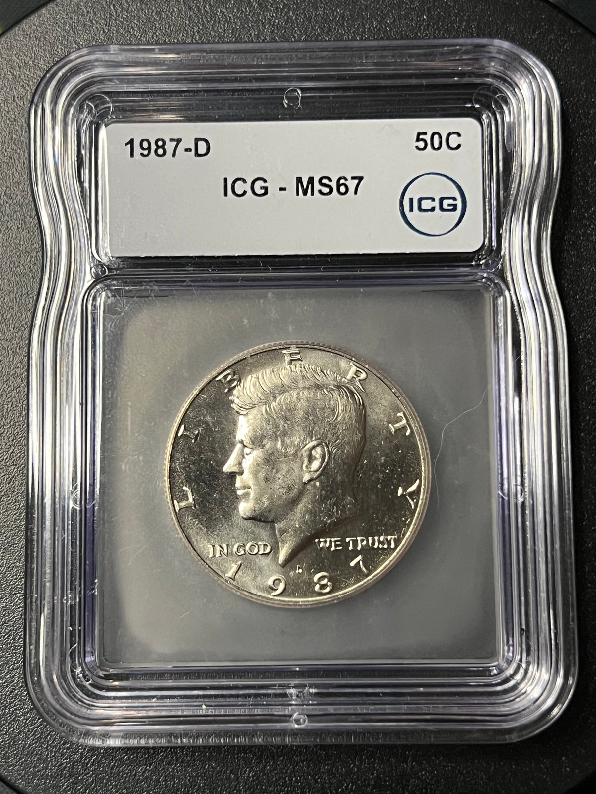 1987-D Kennedy Half Dollar – ICG MS67