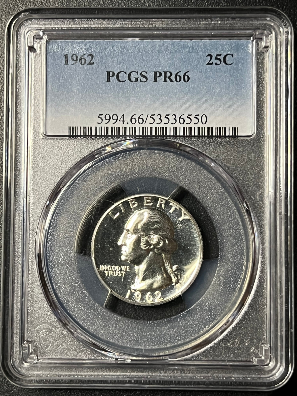 1962 Washington Quarter — PCGS PR66
