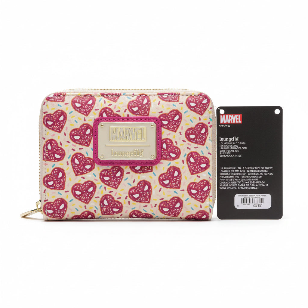 Loungefly Marvel Spider-Man "Sprinkle Heart Scent" Accordion Wallet