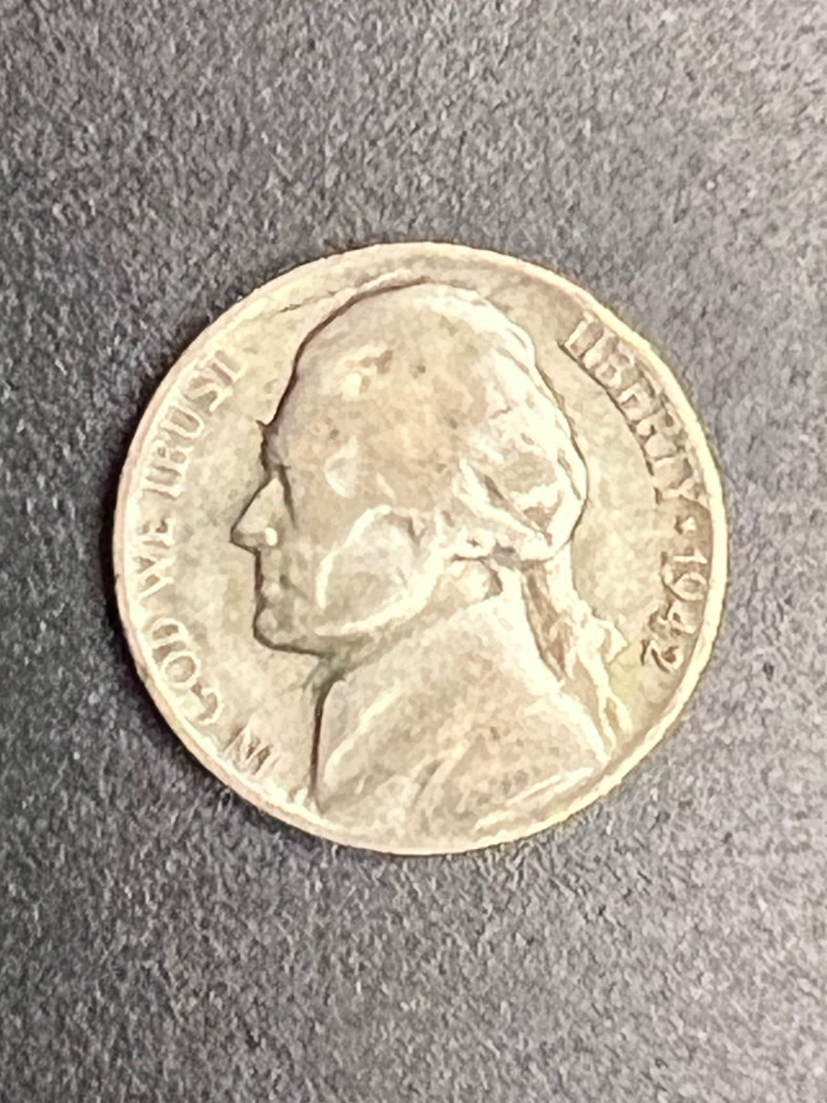 1942-P Wartime Silver Jefferson Nickel – Circulated