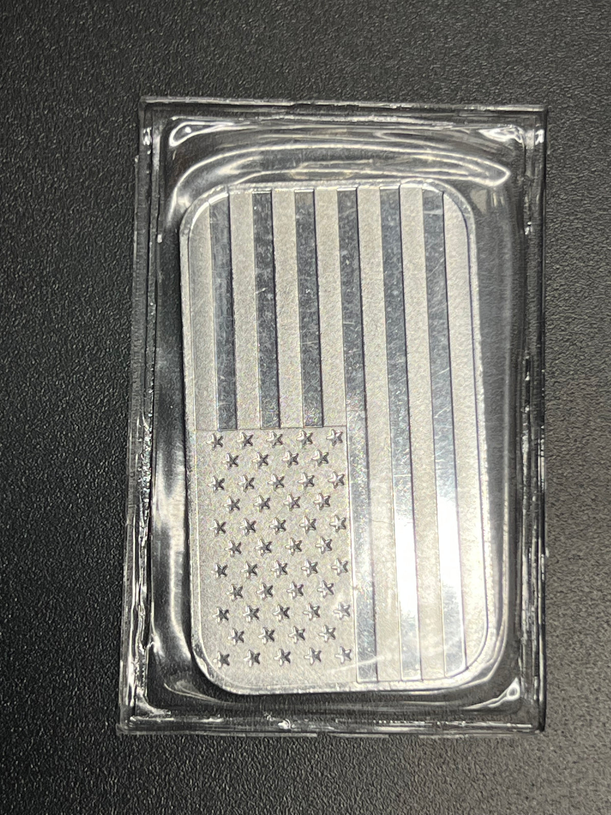 SilverTowne "United We Stand" 1 oz .999 Fine Silver Bar – American Flag Design (Sealed)