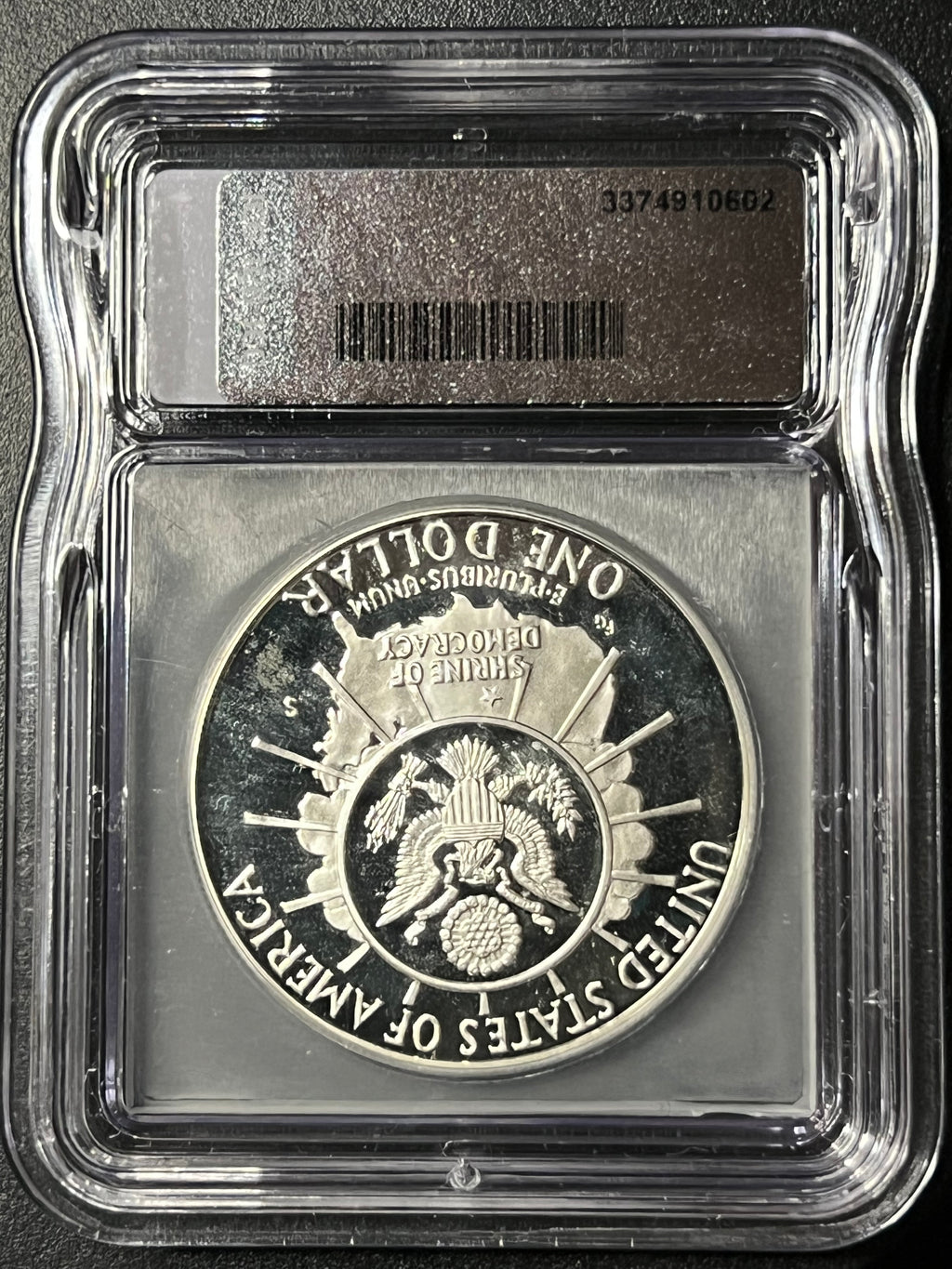 1991-S Mount Rushmore Golden Anniversary Silver Dollar — ICG PR69 DCAM — Deep Cameo Proof