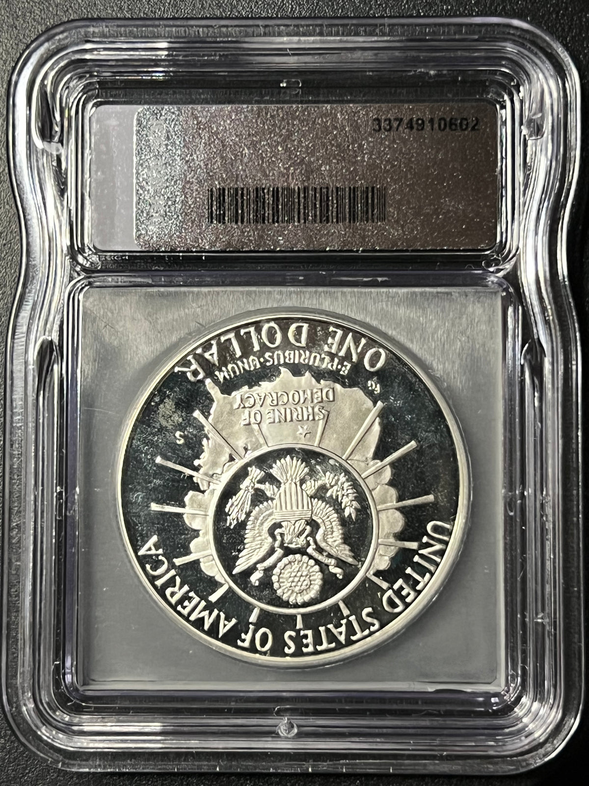 1991-S Mount Rushmore Golden Anniversary Silver Dollar — ICG PR69 DCAM — Deep Cameo Proof