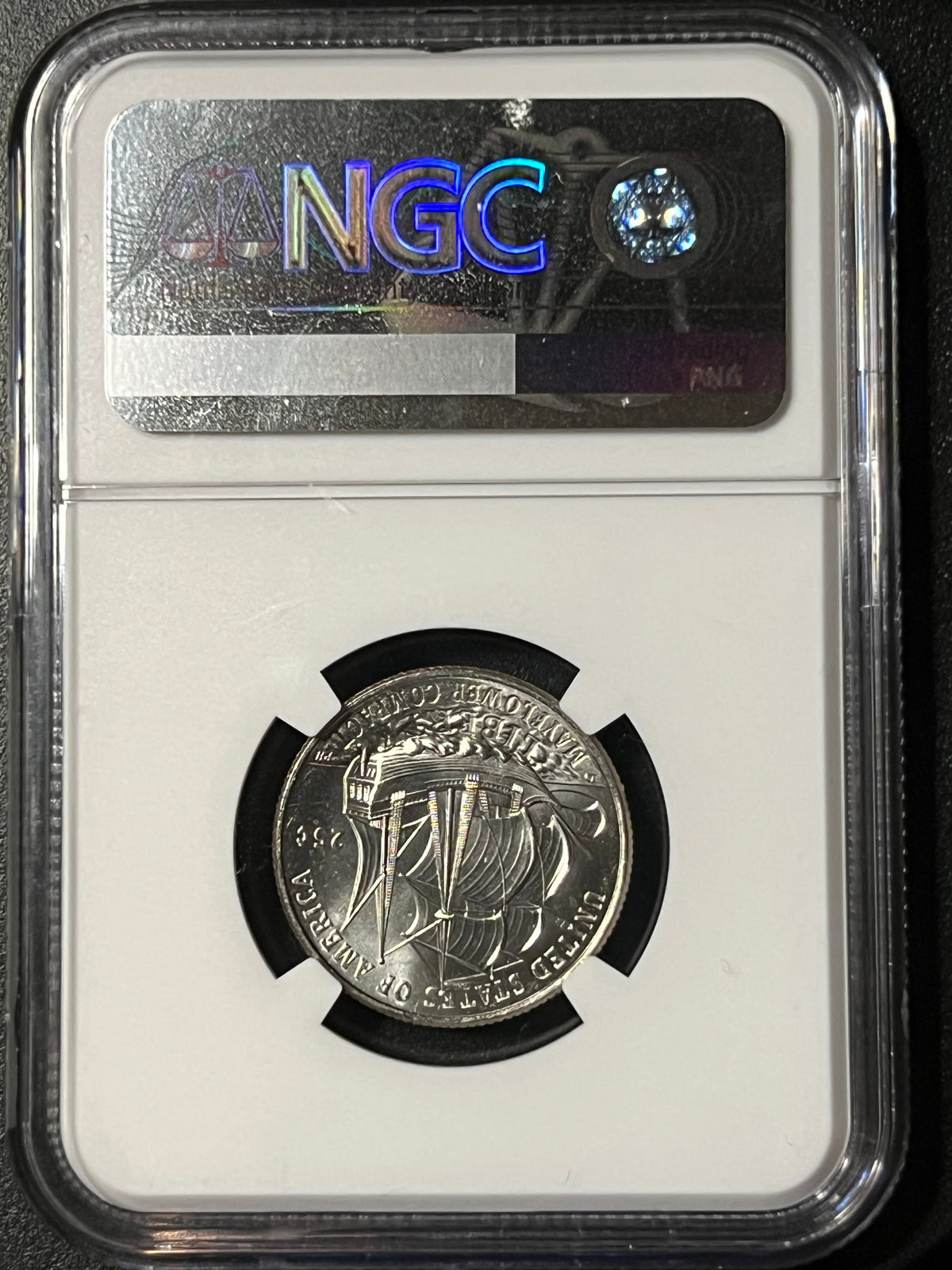 1776–2026 P Semiquincentennial Quarter – Mayflower Compact – NGC Gem Uncirculated ("Don't Tread On Me" Gadsden Label)