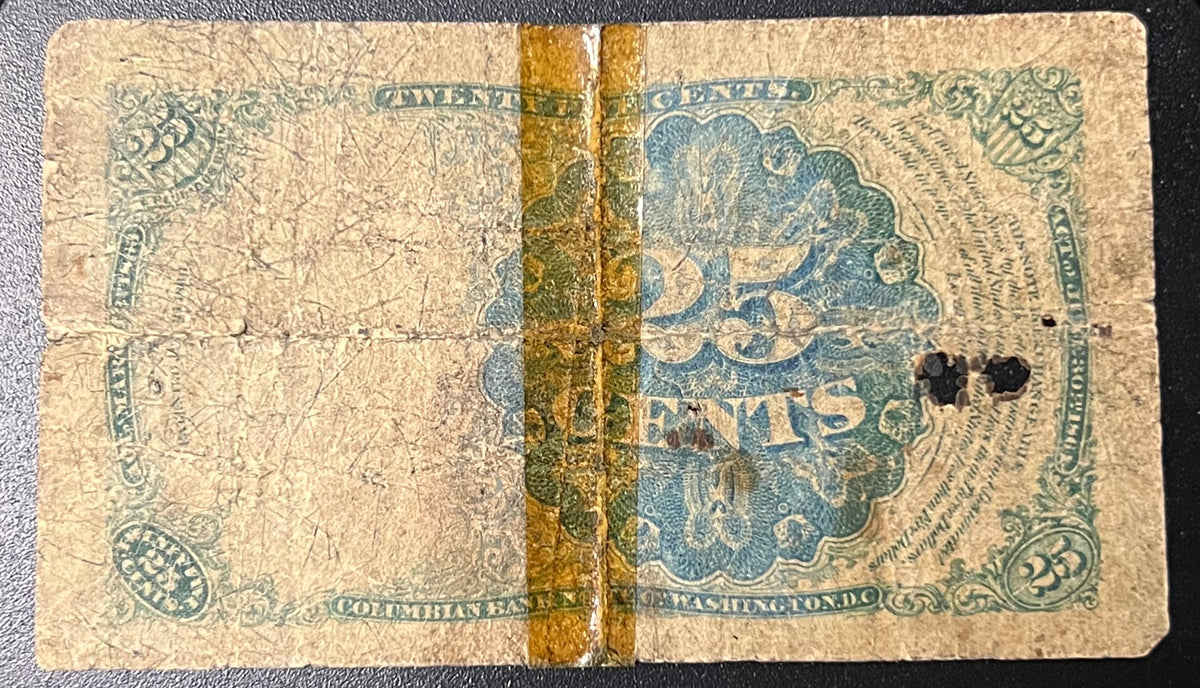 Fifth Issue 25-Cent Fractional Currency Note - Robert J. Walker