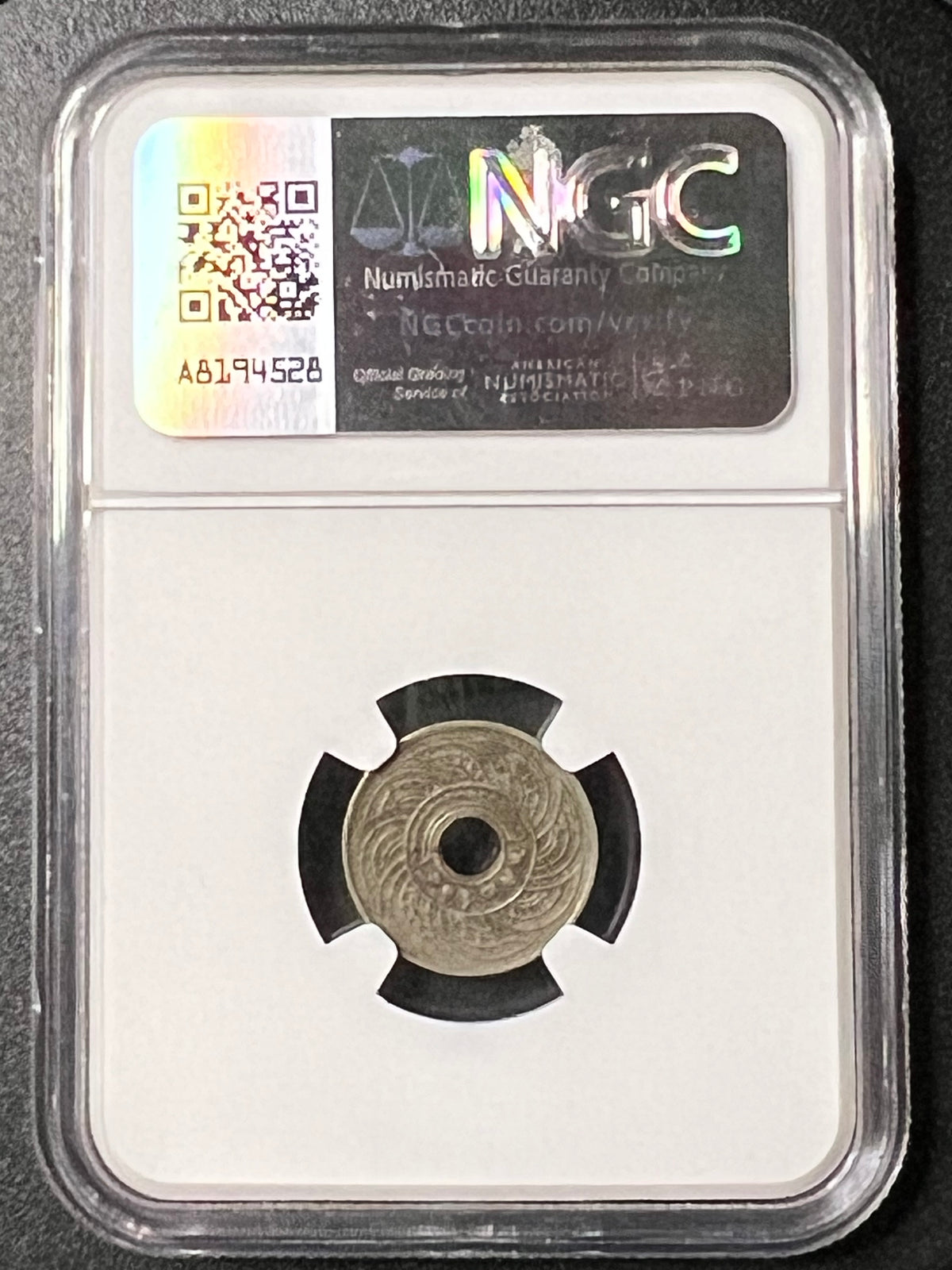 (1908–1937) Thailand 5 Satang – NGC Genuine ("The Buddha" Collection)