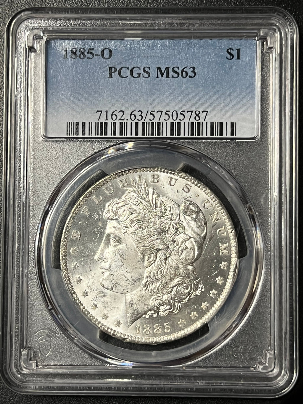 1885-O Morgan Silver Dollar — PCGS MS63