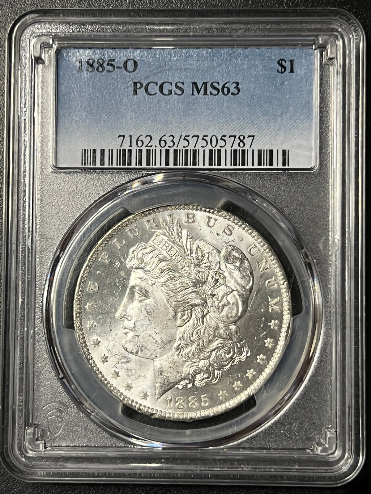 1885-O Morgan Silver Dollar — PCGS MS63