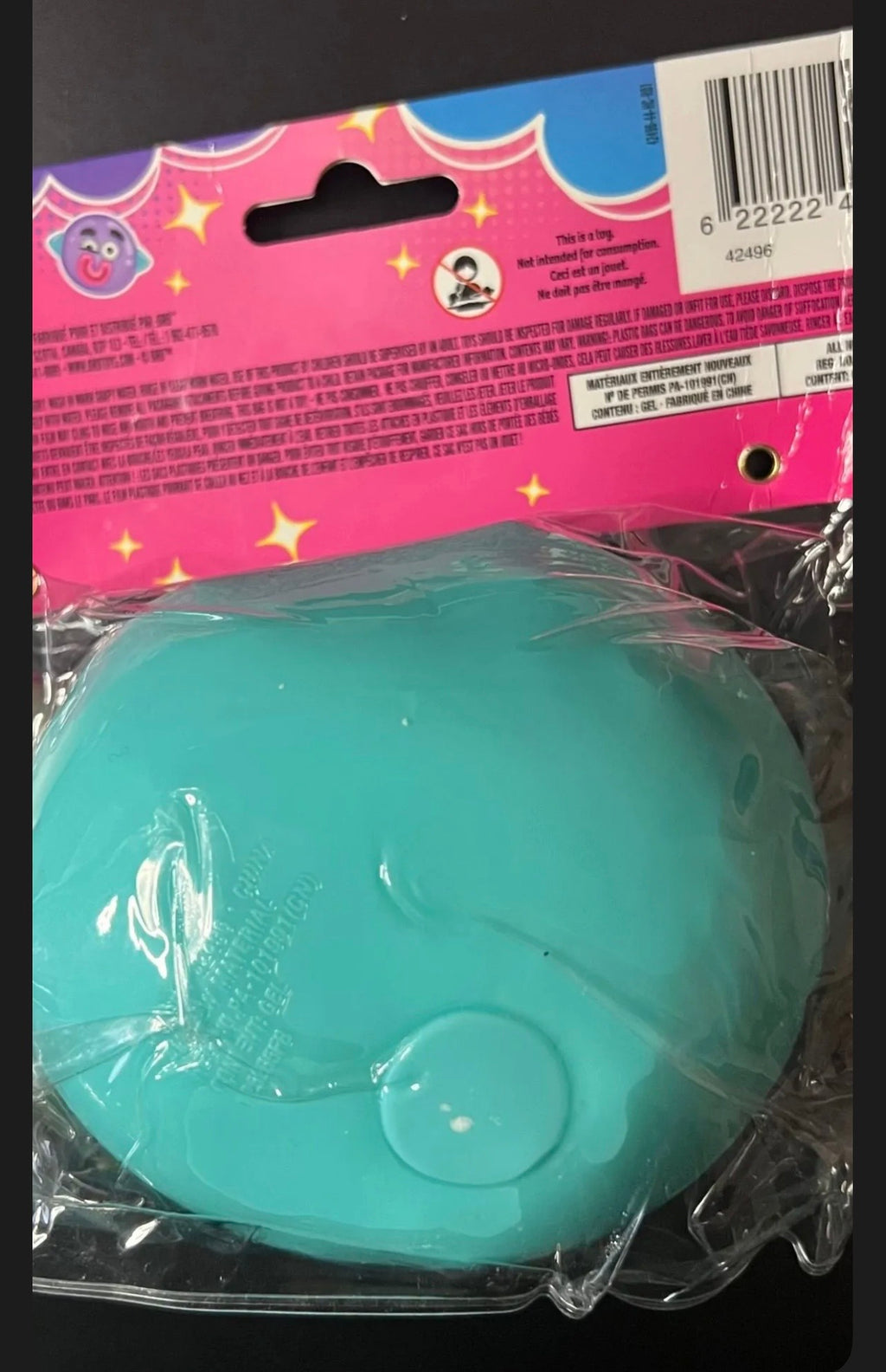 ORB Smushers Deformable Face Squishy Toy — Teal Star-Eyed Character