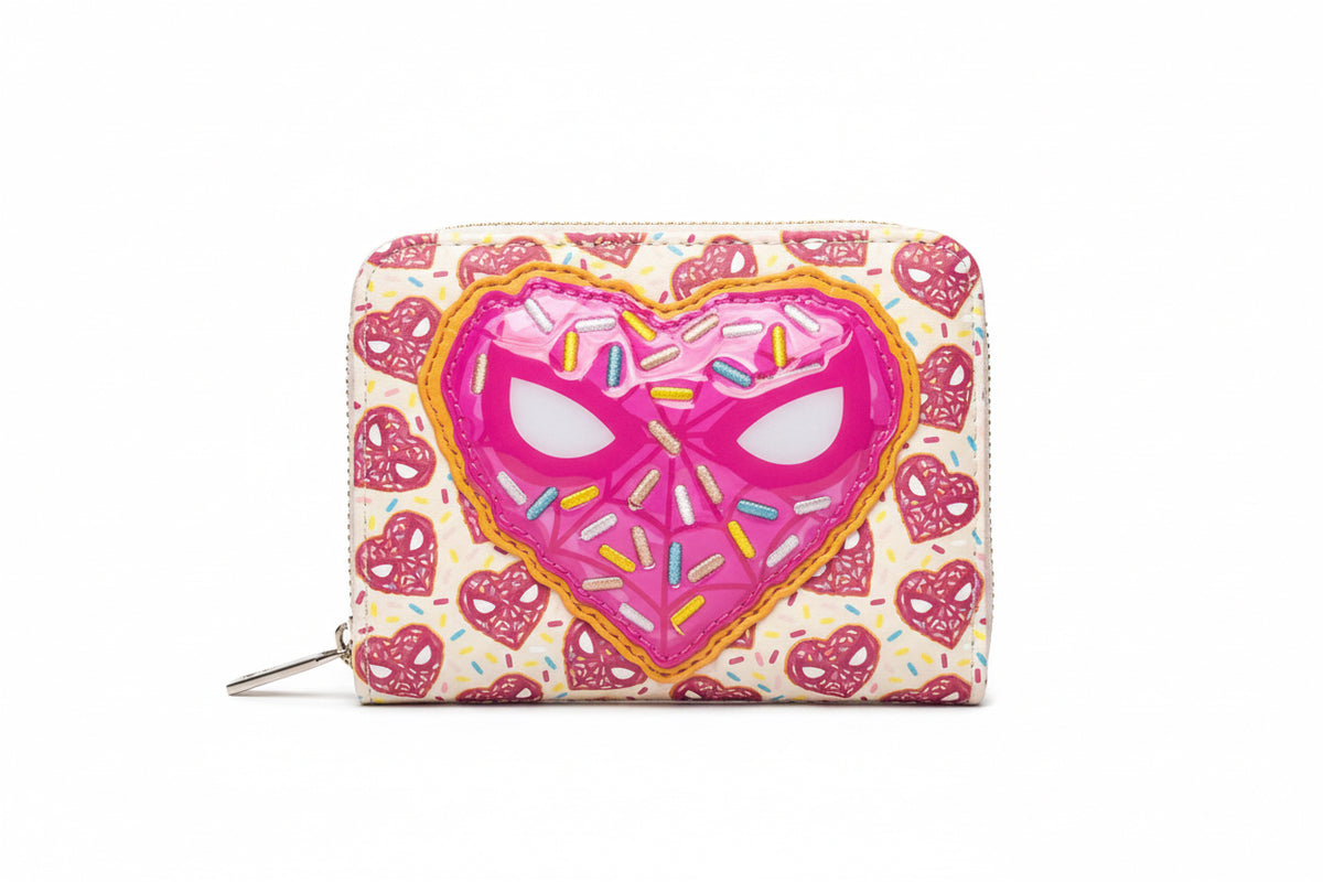 Loungefly Marvel Spider-Man "Sprinkle Heart Scent" Accordion Wallet