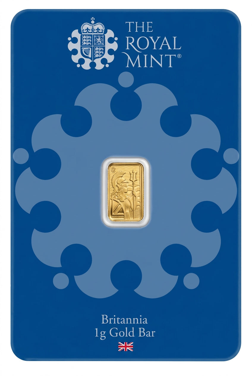 The Royal Mint Britannia 1g .9999 Fine Gold Bar – CertiCard Sealed