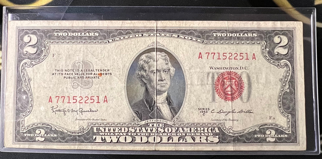 $2 United States Note - Red Seal Paper Currency