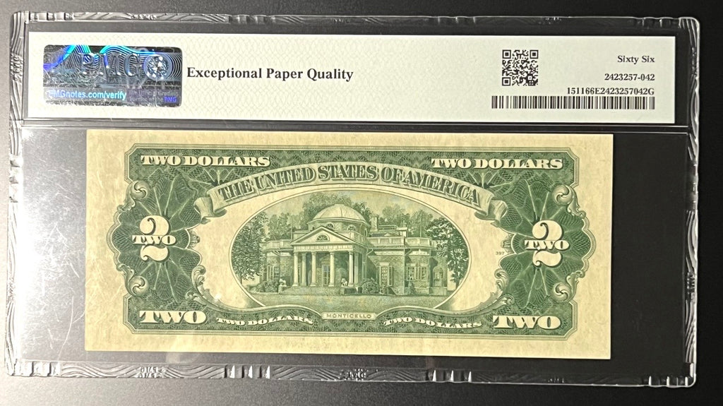 1953B $2 Legal Tender Note – PMG 66 Gem Uncirculated (EPQ)
