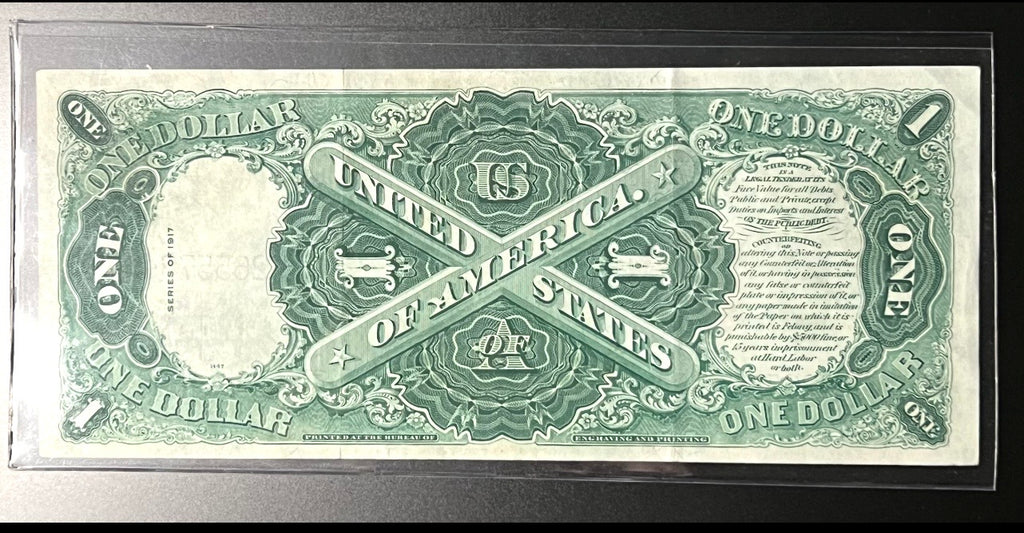 1917 $1 Legal Tender Note – "Sawhorse" / "Horseblanket" Large Size Note