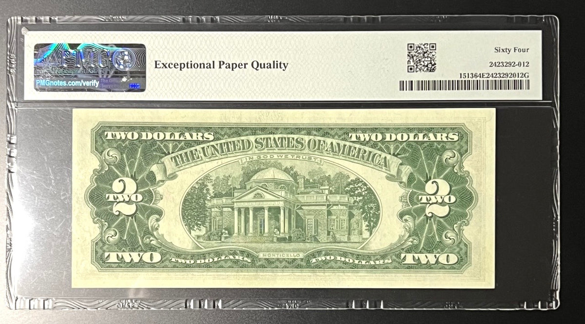 1963 $2 Legal Tender Note – PMG 64 Choice Uncirculated (EPQ)