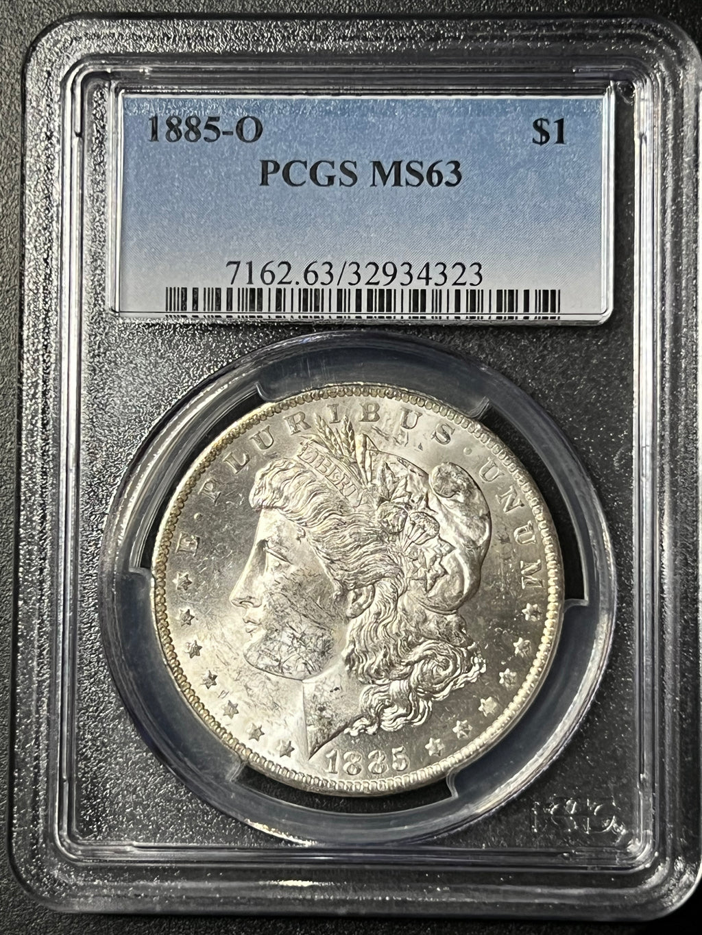 1885-O Morgan Silver Dollar — PCGS MS63