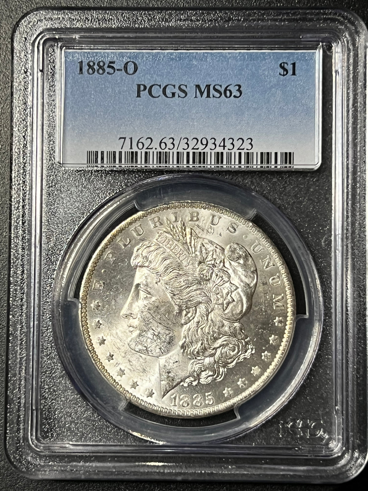 1885-O Morgan Silver Dollar — PCGS MS63