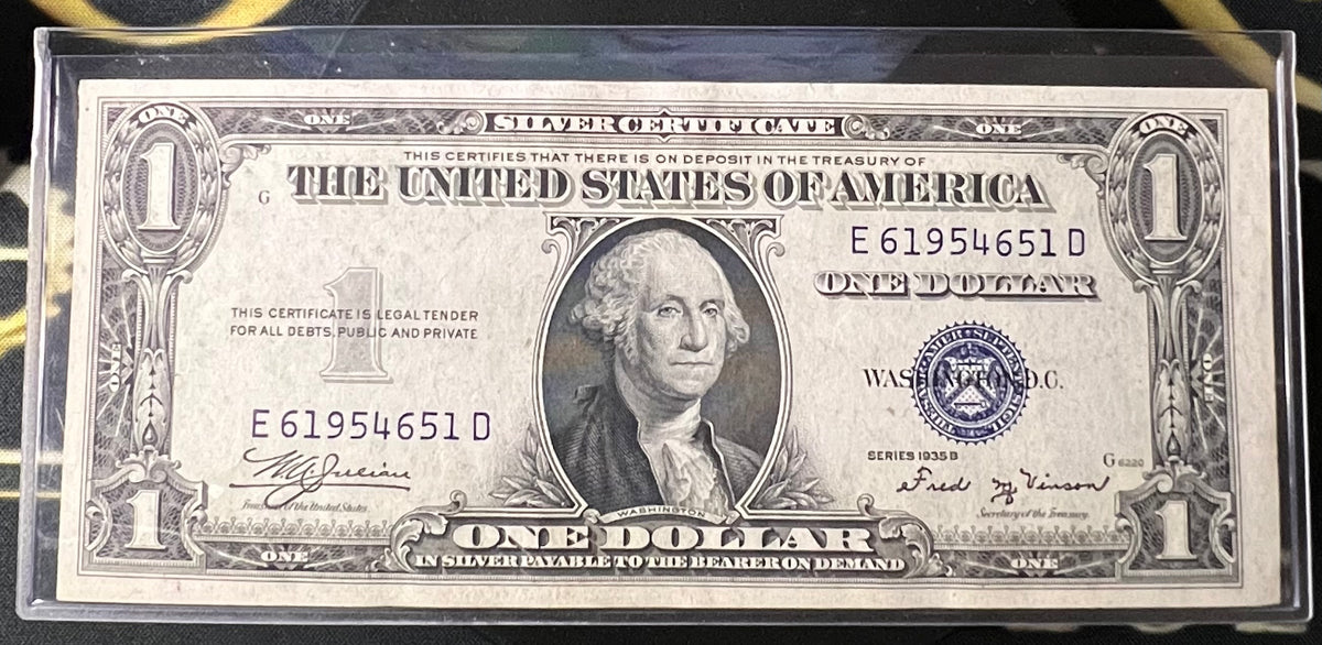 $1 Silver Certificate - "No Motto" Reverse Paper Currency