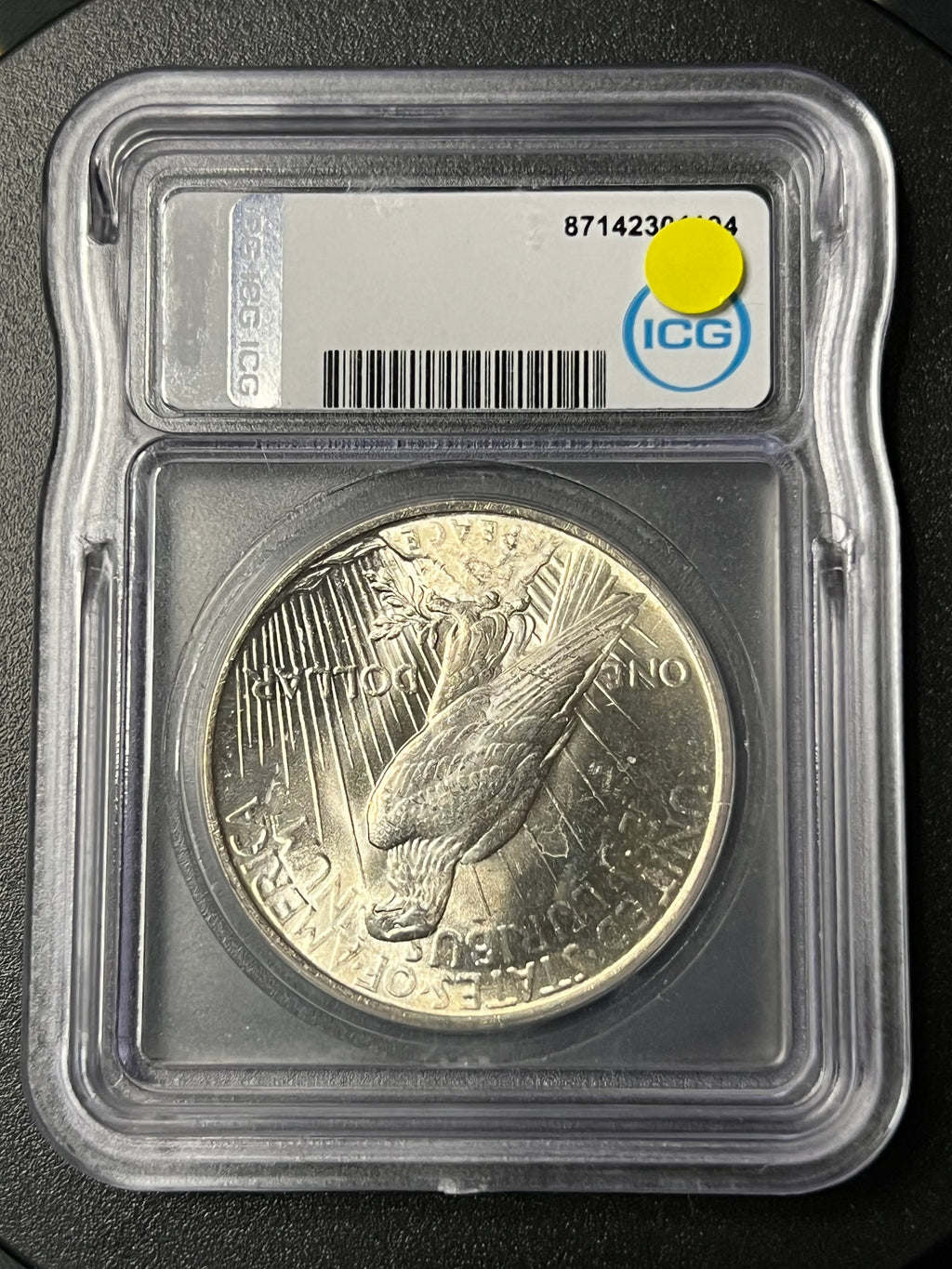 1923 Peace Silver Dollar – ICG MS64 Graded Slab