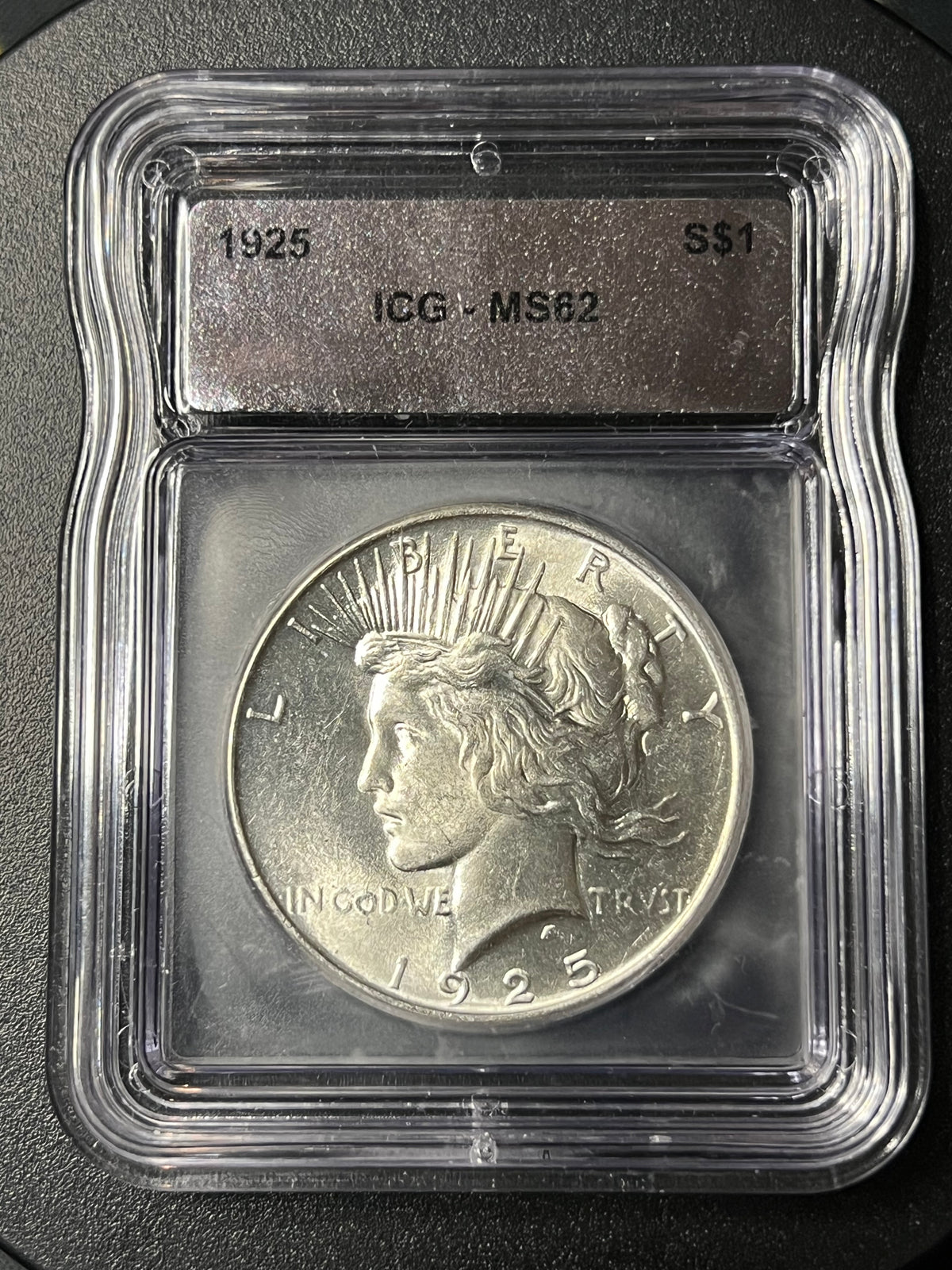 1925 Peace Silver Dollar — ICG MS62