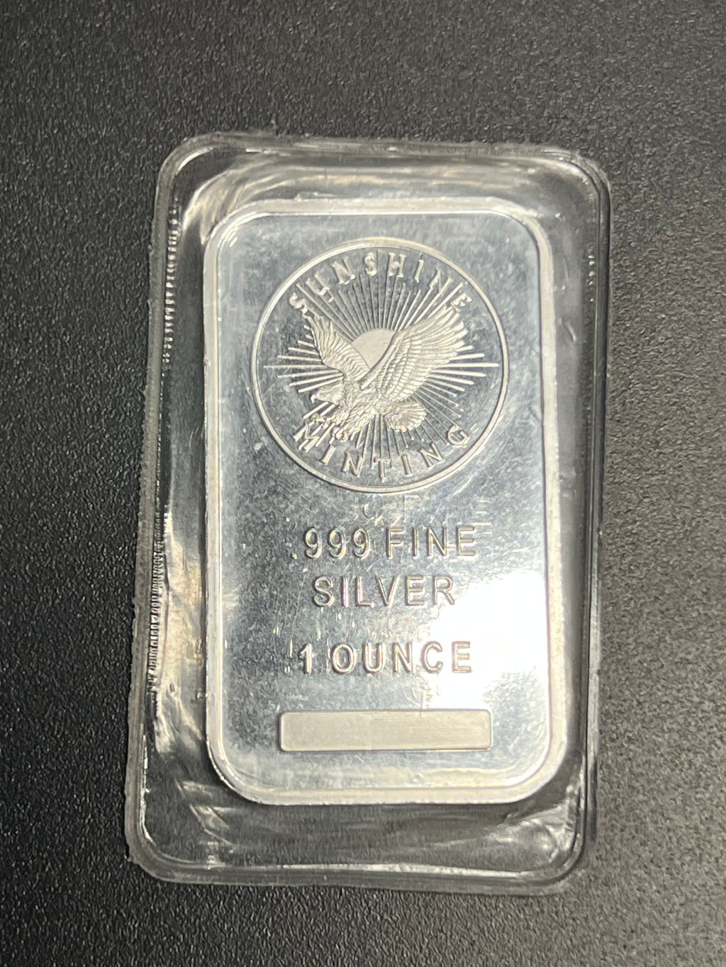 Sunshine Minting 1 oz .999 Fine Silver Bar – Sealed in Mint Plastic