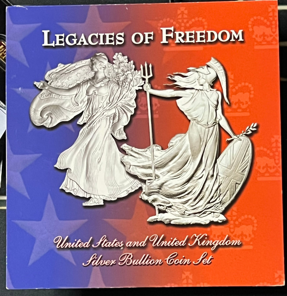 2003 "Legacies of Freedom" United States & United Kingdom 2-Coin Silver Bullion Set