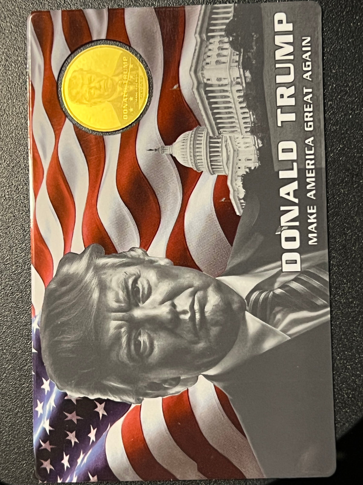 Donald Trump "Make America Great Again" 3000 Francs CFA Gold Coin Card