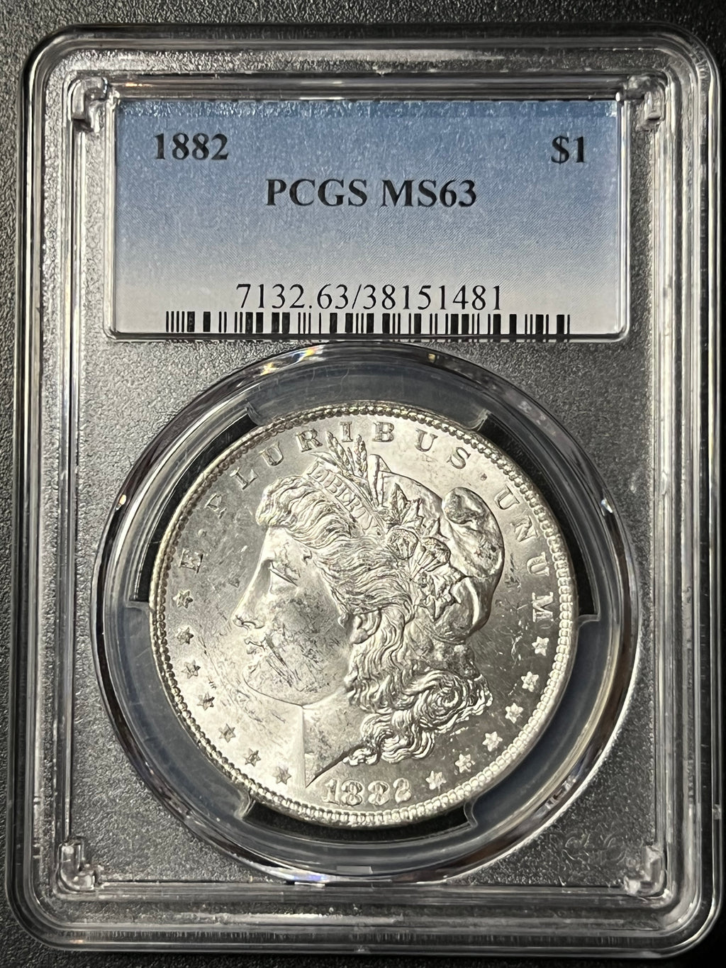 1882 Morgan Silver Dollar — PCGS MS63