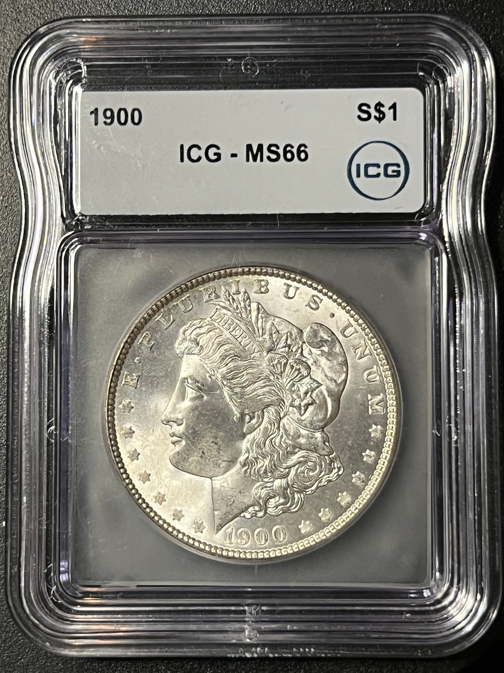 1900 Morgan Silver Dollar — ICG MS66