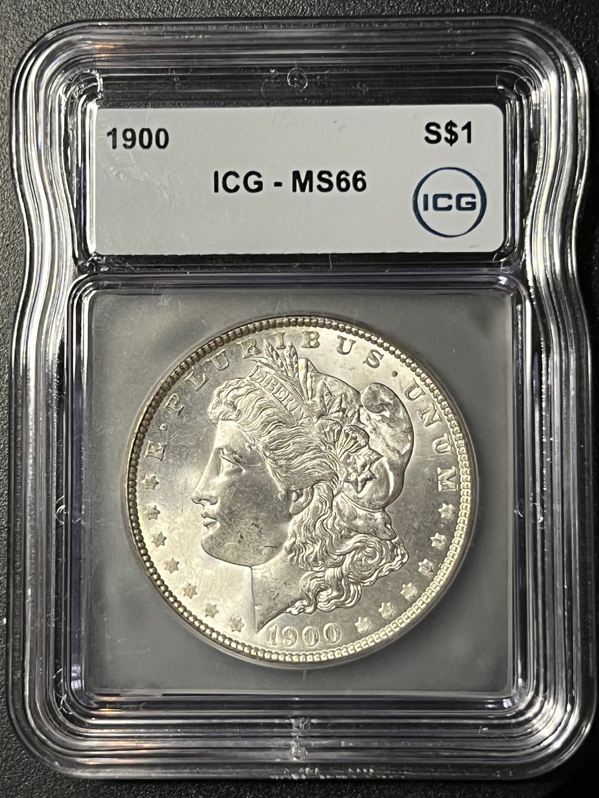 1900 Morgan Silver Dollar — ICG MS66
