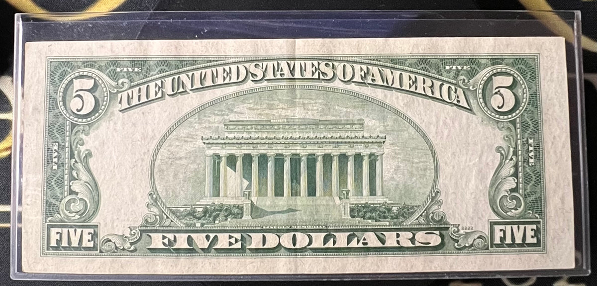 $5 Silver Certificate - Blue Seal Paper Currency