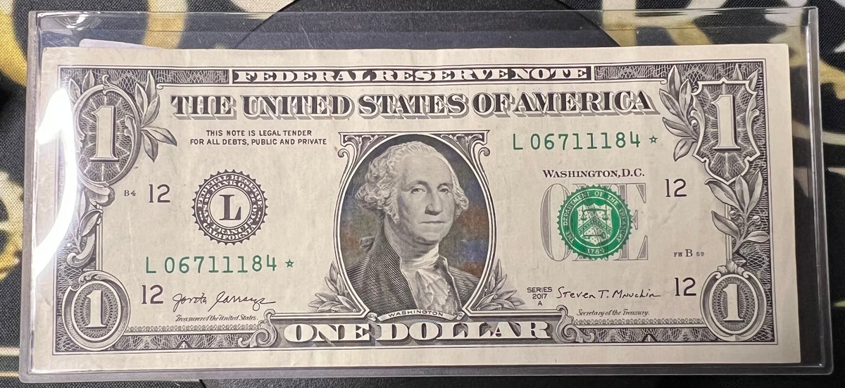 Series 2017A $1 Federal Reserve Star Note - San Francisco (District 12)