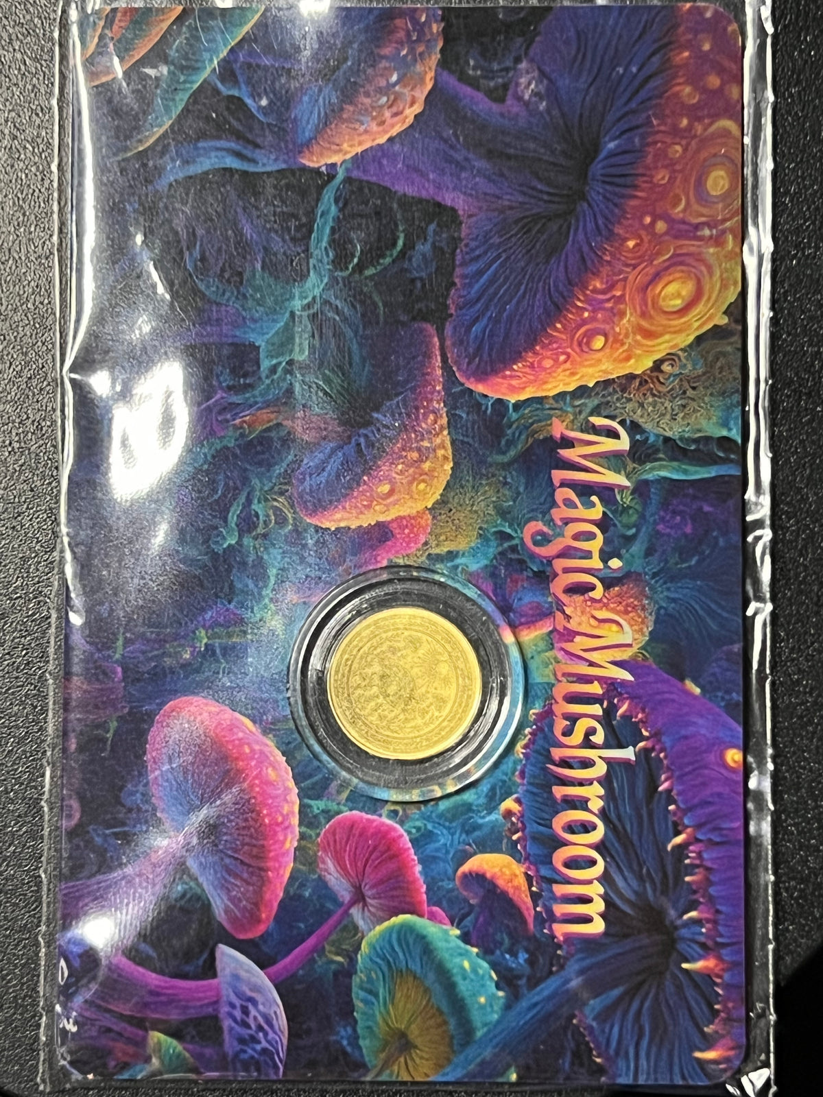 2026 Republic of Liberia 12 Dollars "Magic Mushroom" 1/1000 oz Gold Coin — Carded Prooflike Issue