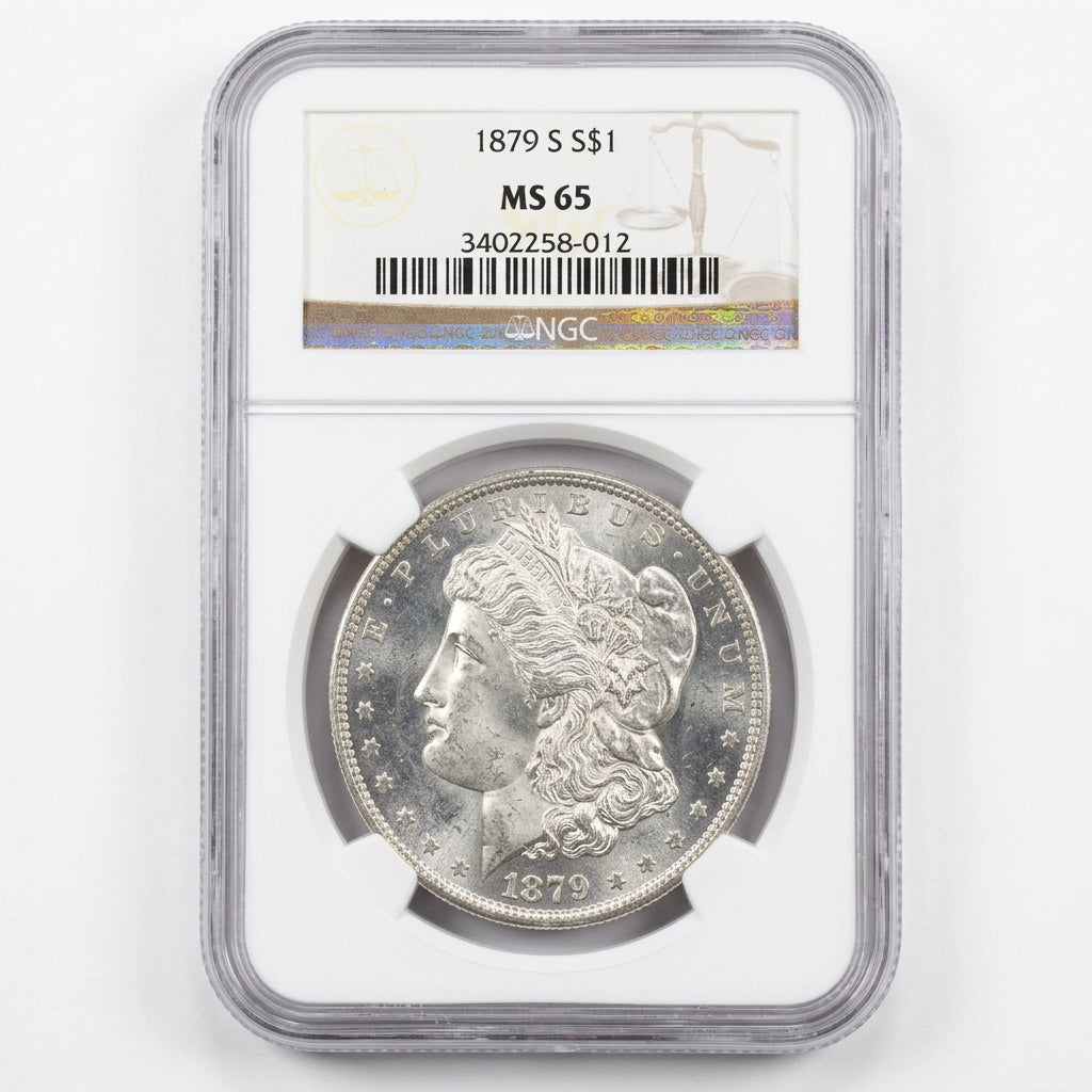 1879-S Morgan Silver Dollar $1 - NGC MS65 (Gem Uncirculated)