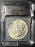 1922 Peace Silver Dollar – ICG Genuine Slab