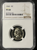 1963 Jefferson Nickel – NGC PF68
