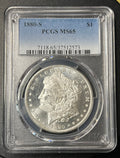 1880-S Morgan Silver Dollar – PCGS MS65