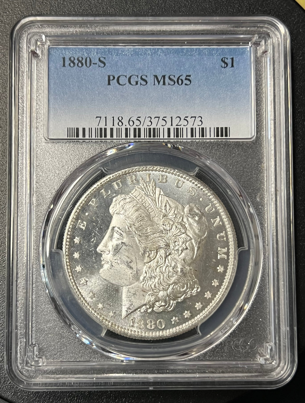 1880-S Morgan Silver Dollar – PCGS MS65