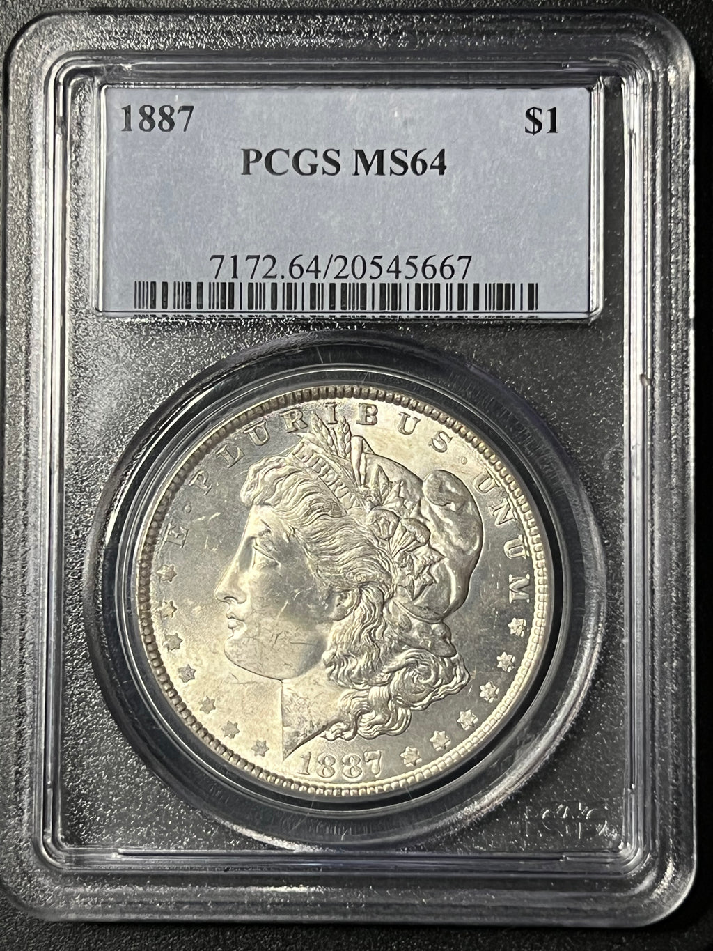 1887 Morgan Silver Dollar – PCGS MS64