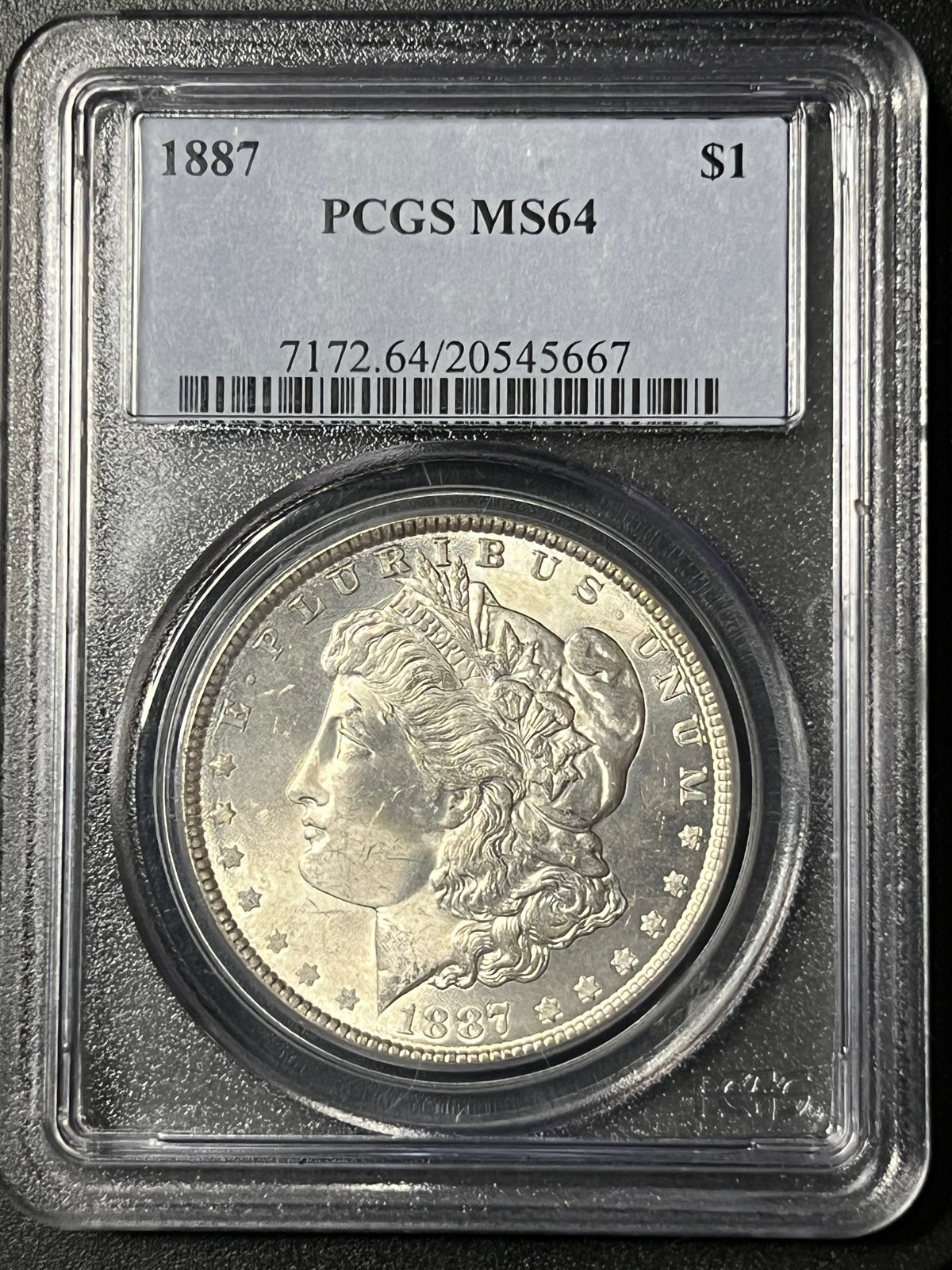 1887 Morgan Silver Dollar – PCGS MS64