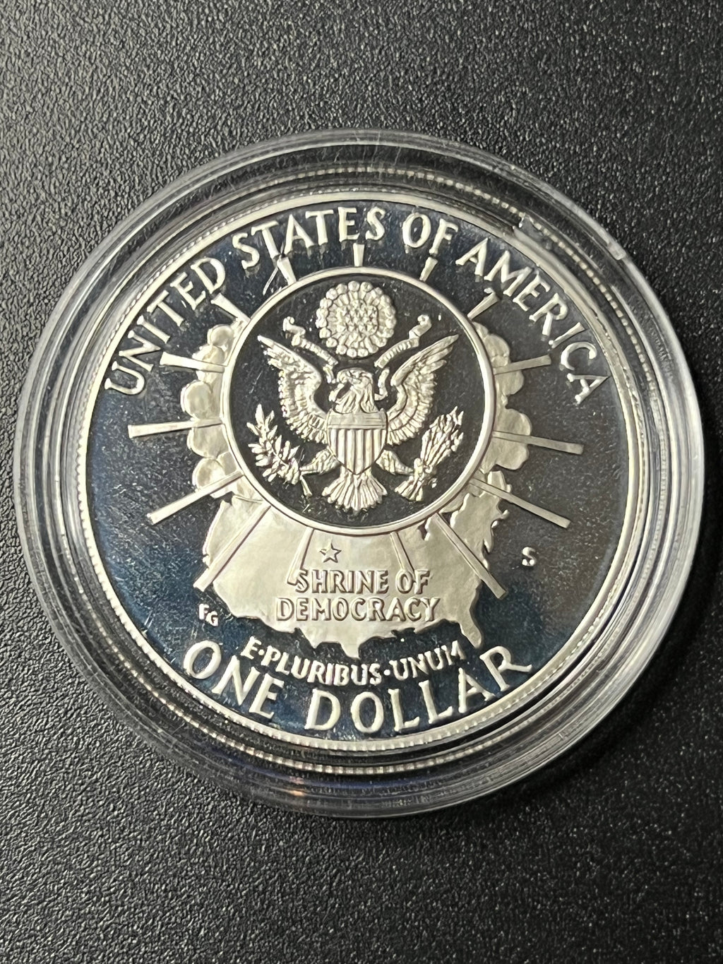 1991-S Mount Rushmore Golden Anniversary Silver Dollar – Proof