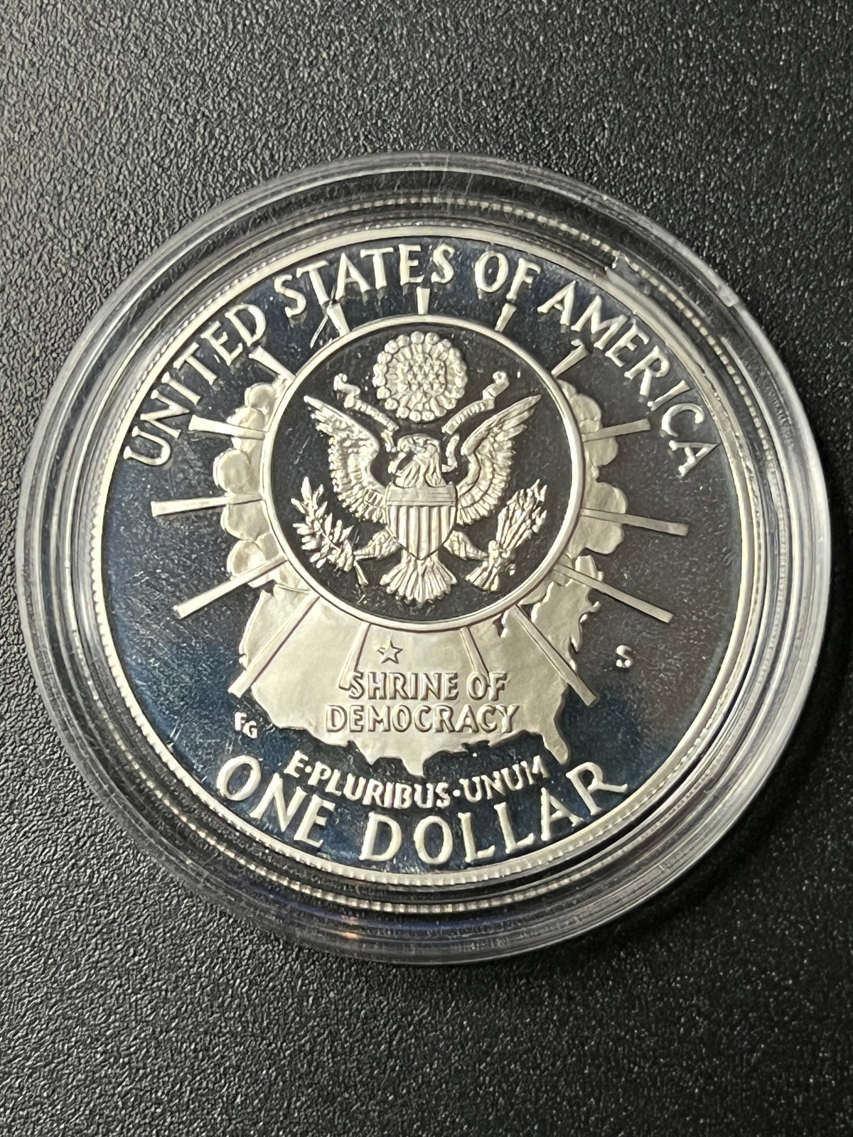1991-S Mount Rushmore Golden Anniversary Silver Dollar – Proof
