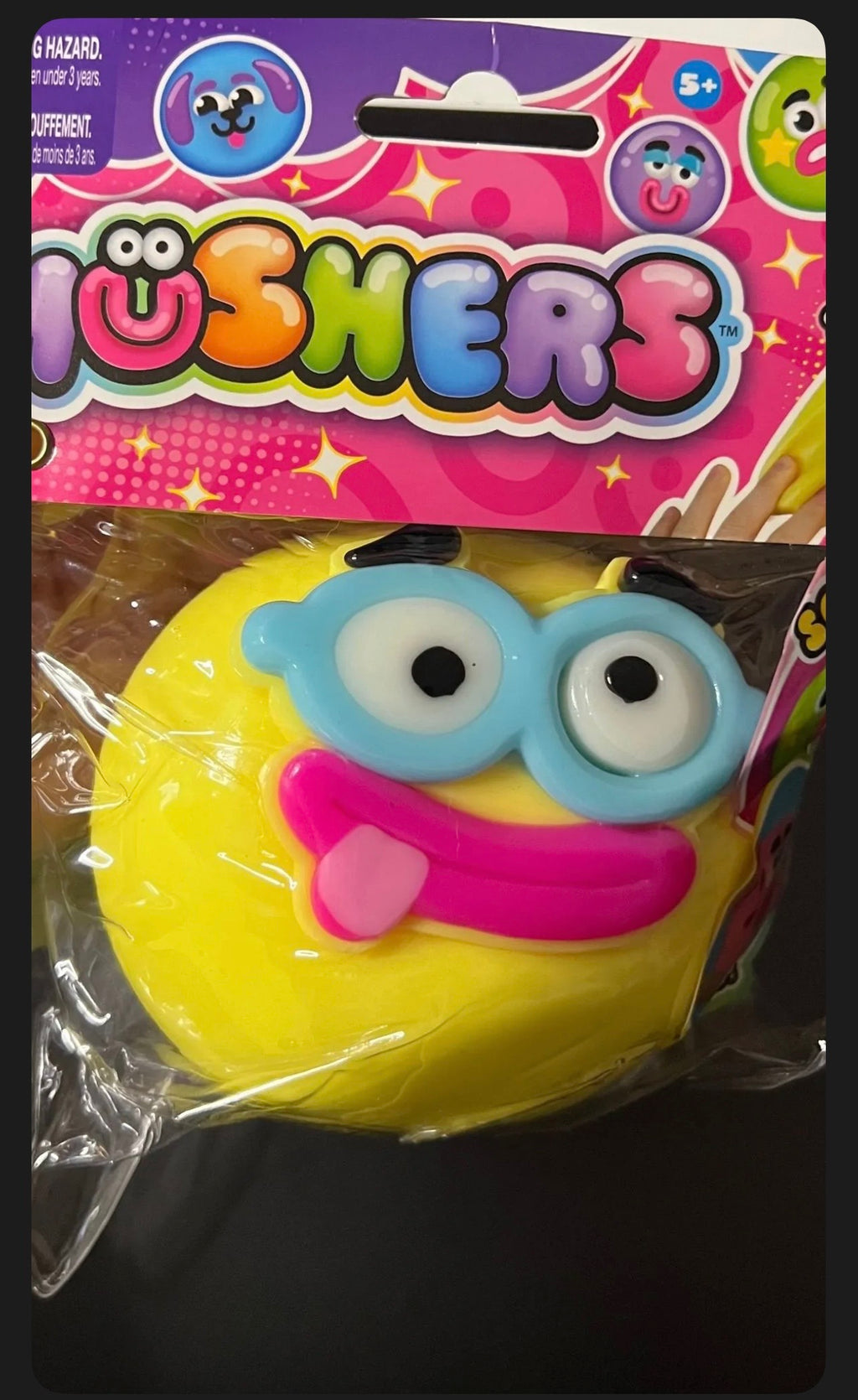 ORB Smushers Deformable Face Squishy Toy — Yellow Emoji Character