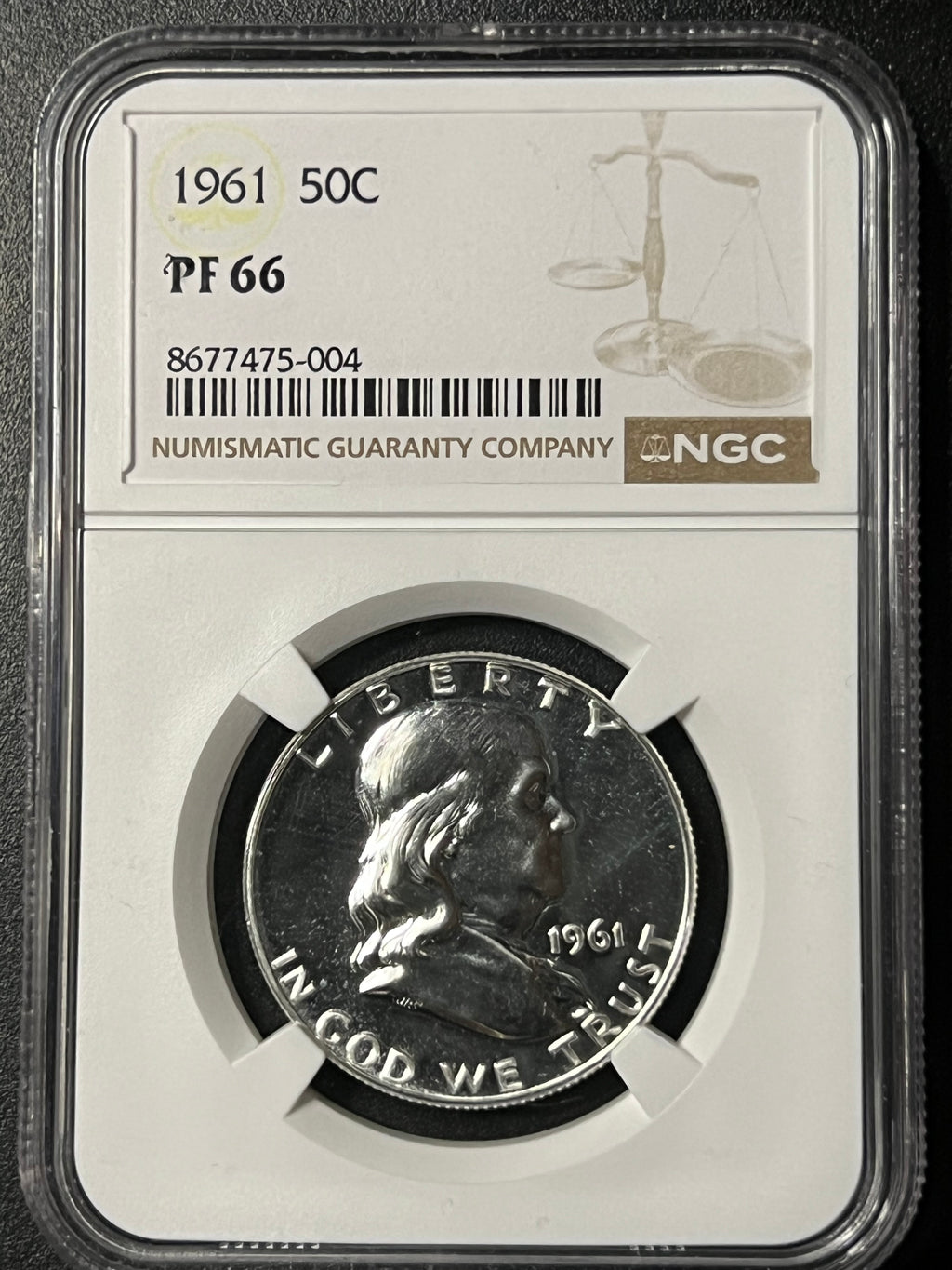 1961 Franklin Half Dollar – NGC PF 66