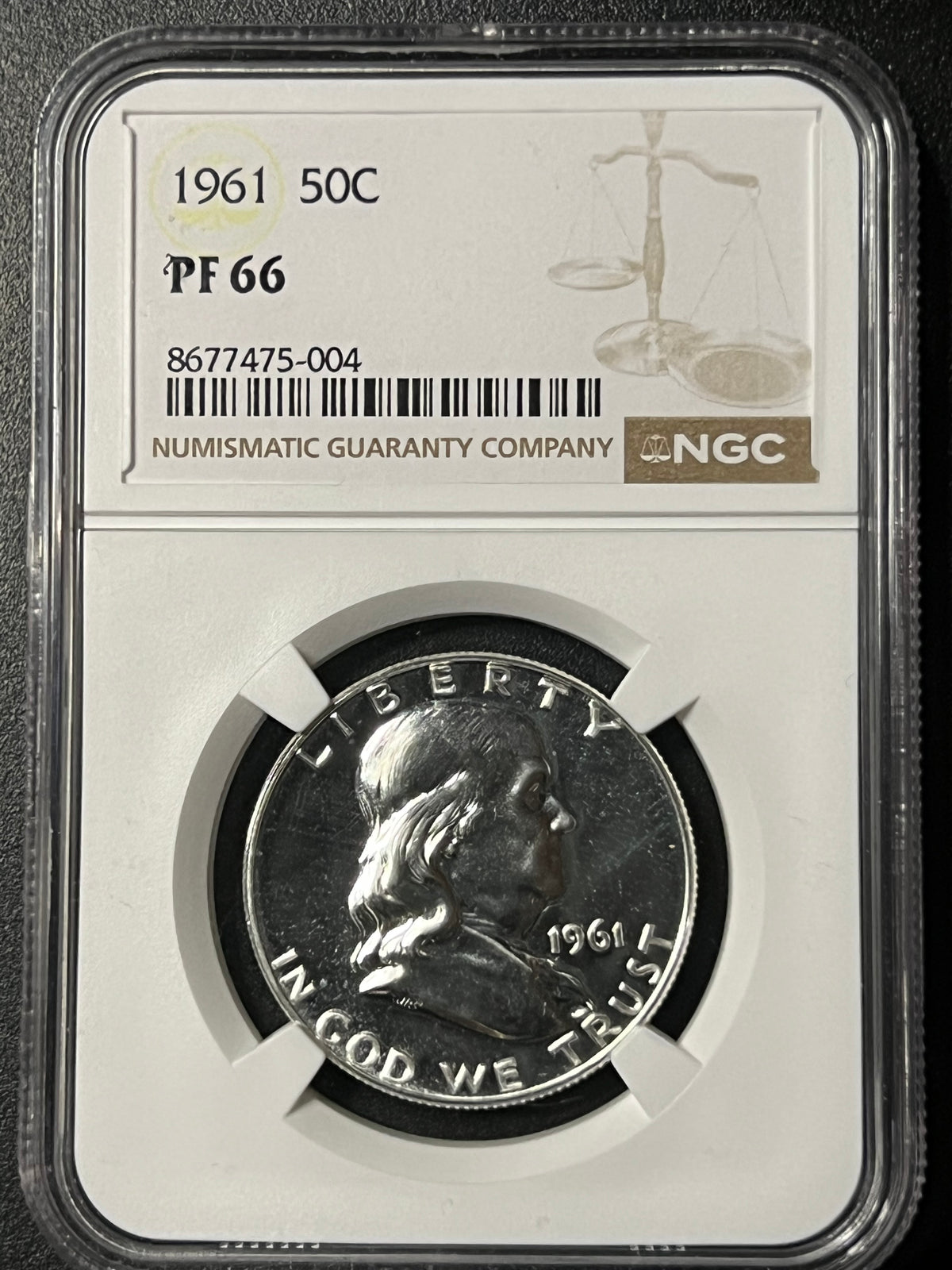 1961 Franklin Half Dollar – NGC PF 66